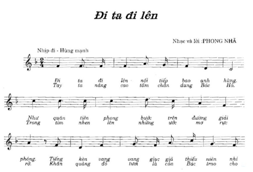 Sheet nhạc Đi Ta Đi Lên